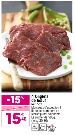 Croque Gel 4 Onglets de bœuf offre