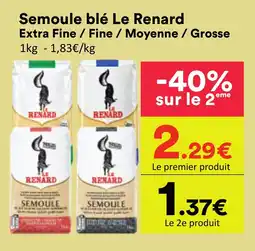 Hmarket Le Renard Semoule blé offre
