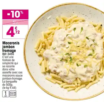 Macaronis jambon fromage