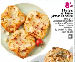 Croque Gel 4 paniers pur beurre jambon emmental offre