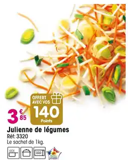 Croque Gel Julienne de légumes offre
