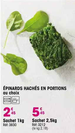 Croque Gel ÉPINARDS HACHÉS EN PORTIONS offre