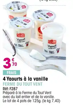 Croque Gel FERME DU TOUT VENT Yaourts à la vanille offre