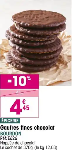 Croque Gel BOURDON Gaufres fines chocolat offre
