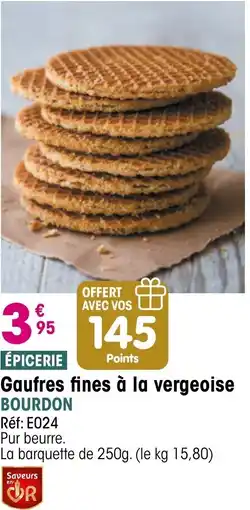 Croque Gel BOURDON Gaufres fines à la vergeoise offre