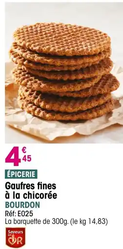Croque Gel BOURDON Gaufres fines à la chicorée offre