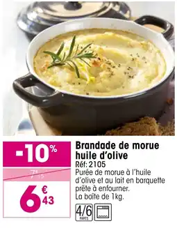 Croque Gel Brandade de morue huile d'olive offre
