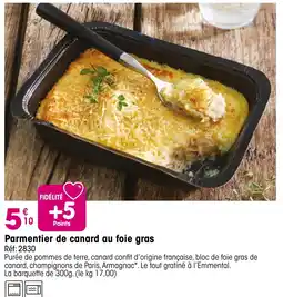Croque Gel Parmentier de canard au foie gras offre