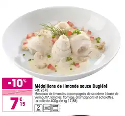 Croque Gel Médaillons de limande sauce Dugléré offre