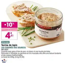 Croque Gel Les Délices de Flandres Terrine de lapin offre