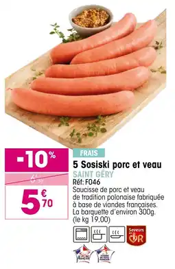 Croque Gel SAINT GÉRY 5 Sosiski porc et veau offre