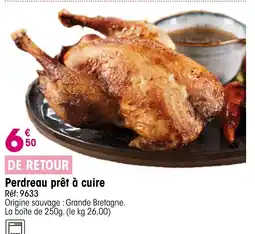Croque Gel Perdreau prêt à cuire offre