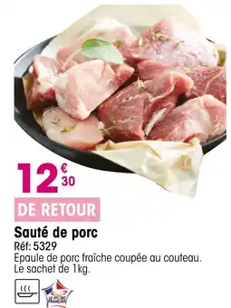 Croque Gel Sauté de porc offre