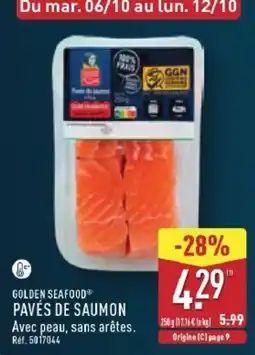 ALDI GOLDEN SEAFOOD PAVÉS DE SAUMON offre