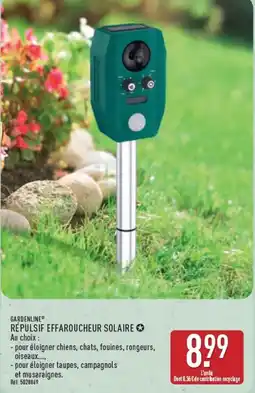 ALDI GARDENLINE RÉPULSIF EFFAROUCHEUR SOLAIRE offre