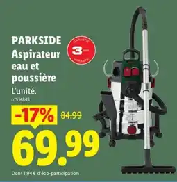 Lidl PARKSIDE Aspirateur eau et poussière offre