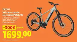 Lidl CRIVIT Vélo tout-terrain électrique PEAK 709 offre