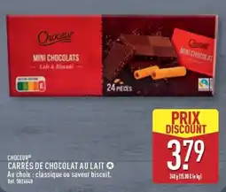 ALDI Choceur CARRÉS DE CHOCOLAT AU LAIT offre