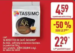 ALDI TASSIMO L'OR offre
