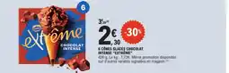 E.Leclerc Express Extême 6 cônes glacés chocolat intense offre