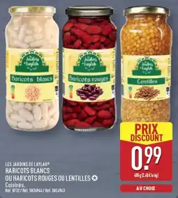 ALDI LES JARDINS DE LAYLAH Haricots blancs ou haricots rouges ou lentilles offre