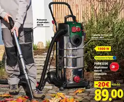 Lidl Parkside aspirateur eau et poussière offre