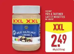 ALDI CUCINA Pâte à tartiner lait et noisettes offre