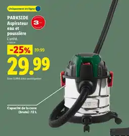 Lidl Parkside aspirateur eau et poussière offre