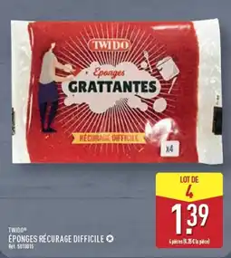 ALDI TWIDO ÉPONGES RÉCURAGE DIFFICILE offre