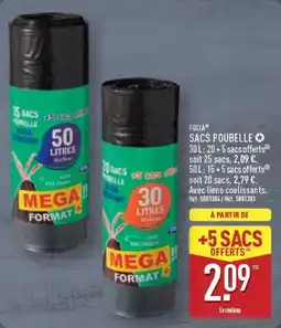 ALDI FOLIA SACS POUBELLE offre