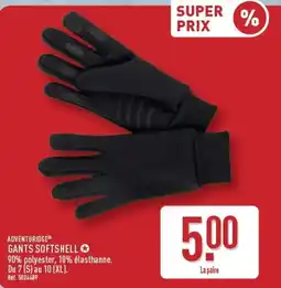 ALDI Adventuridge gants softshell offre