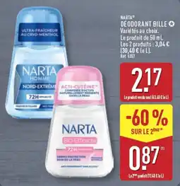 ALDI NARTA Déodorant bille offre