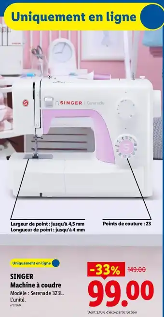 Singer machine à coudre
