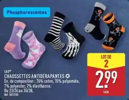 ALDI L&D CHAUSSETTES ANTIDÉRAPANTES offre