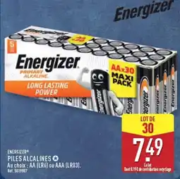 ALDI Energizer Piles Alcalines offre