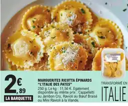 E.Leclerc Express L'ITALIE DES PATES Marguerites Ricotta Épinards offre