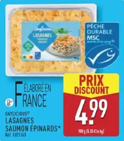 ALDI Daylicious Lasagnes Saumon Épinards offre