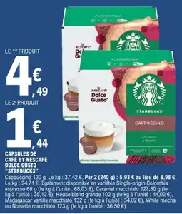 E.Leclerc Express NESCAFÉ Dolce Gusto STARBUCKS offre