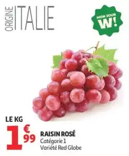 Auchan RAISIN ROSÉ offre