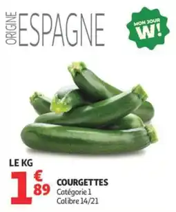 Auchan COURGETTES offre