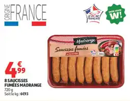 Auchan Madrange Saucisses fumées offre