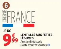 Auchan Lentilles aux petits légumes offre