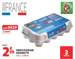 Auchan Cocorette Oeufs plein air offre