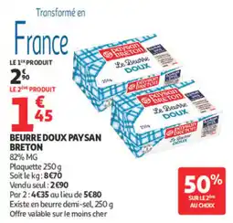 Auchan Paysan Breton Beurre Doux offre
