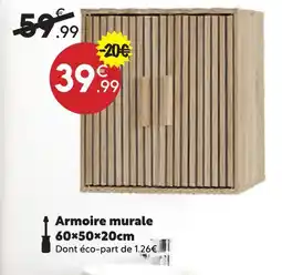 Maxi Bazar Armoire murale 60 x 50 x 20 cm offre