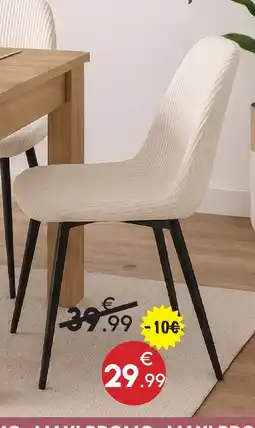 Maxi Bazar Chaise scott velours côtelé offre