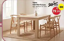 Maxi Bazar Table 140×90×75.5 cm offre