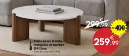 Maxi Bazar Table basse nanda manguier et marbre offre