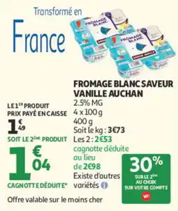 Auchan FROMAGE BLANC AUCHAN offre