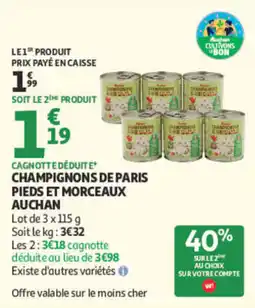 Auchan Auchan Champignons de Paris offre